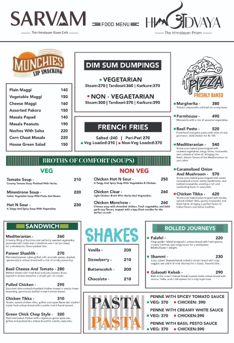 Sarvam Food Menu — page 2